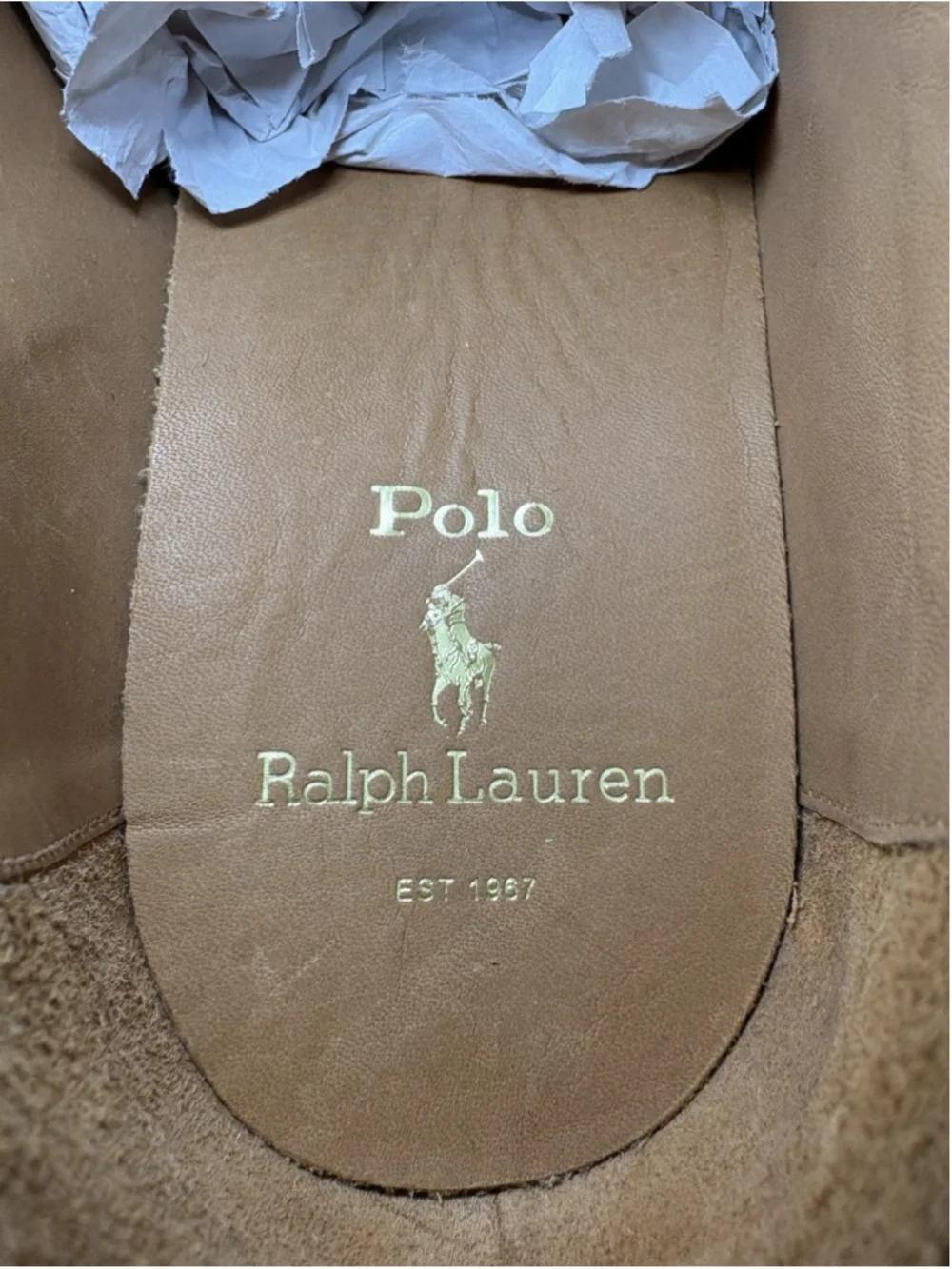 Polo Ralph Lauren Asher Brown Suede Wingtip Shoes Derby Vibram Men’s Size 10 NEW